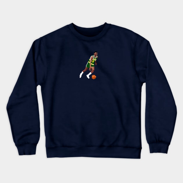 Eddie Johnson Pixel Dribble Crewneck Sweatshirt by qiangdade